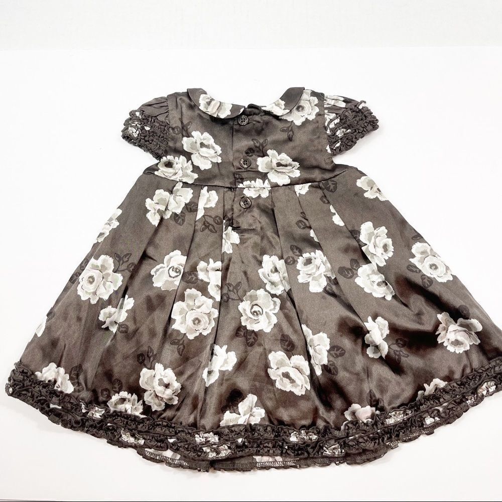 Koala Baby Boutique Brown floral ruffled dress - Picture 2 of 4